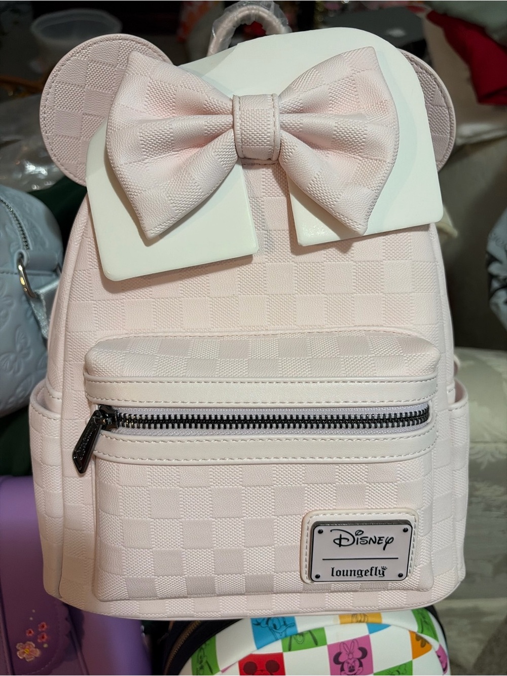 Loungefly Cream Pink Bow Kids Mini Backpack